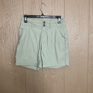 Prana Women Alana Shorts 0 Sage Green Hiking Durable Lightweight Moisture Wick‎